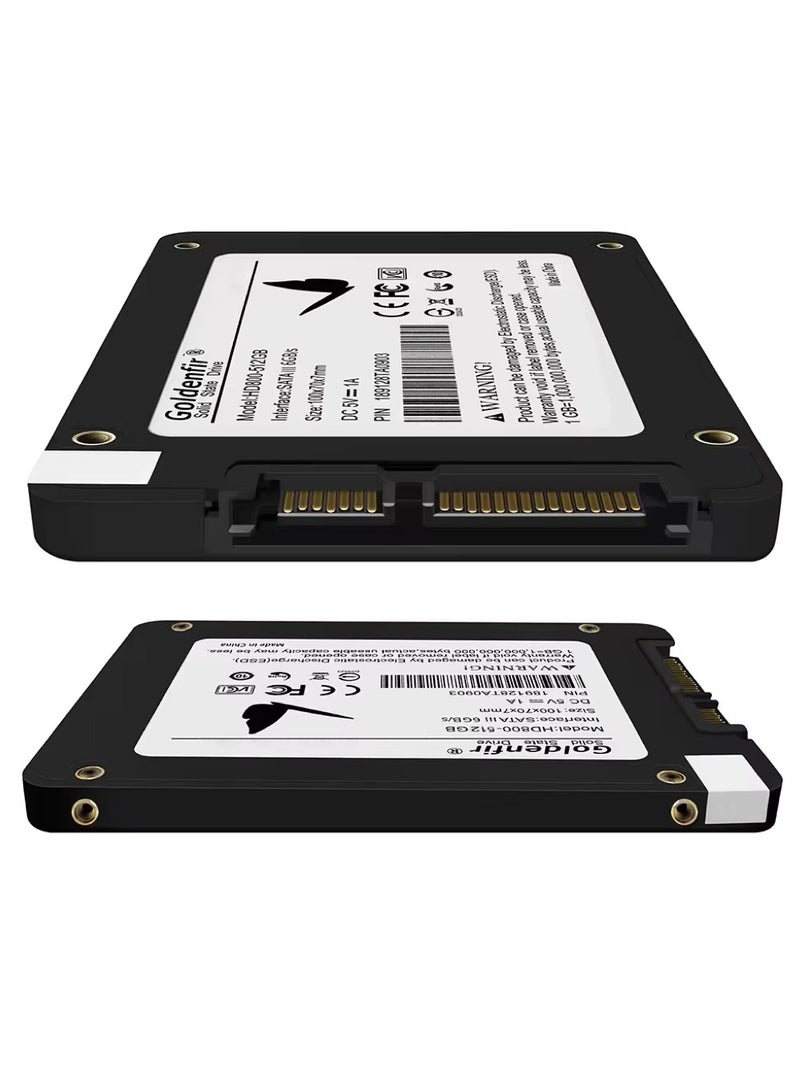 Goldenfir SSD 512GB SATAIII Solid State Hard Disk 2.5" for PC Laptop - Image 3